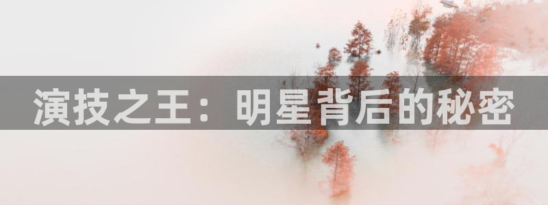 k8凯发3官网：演技之王：明星背后的秘密
